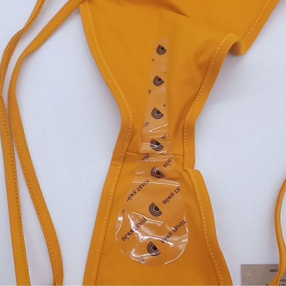 Toast Swim Signature Open Side Bikini Bottom Marigold - Picture 8 of 9